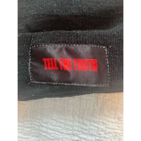TELL THE TRUTH Brand Black Logo Beanie • Selling Sunset • One Size • New - Picture 2 of 5